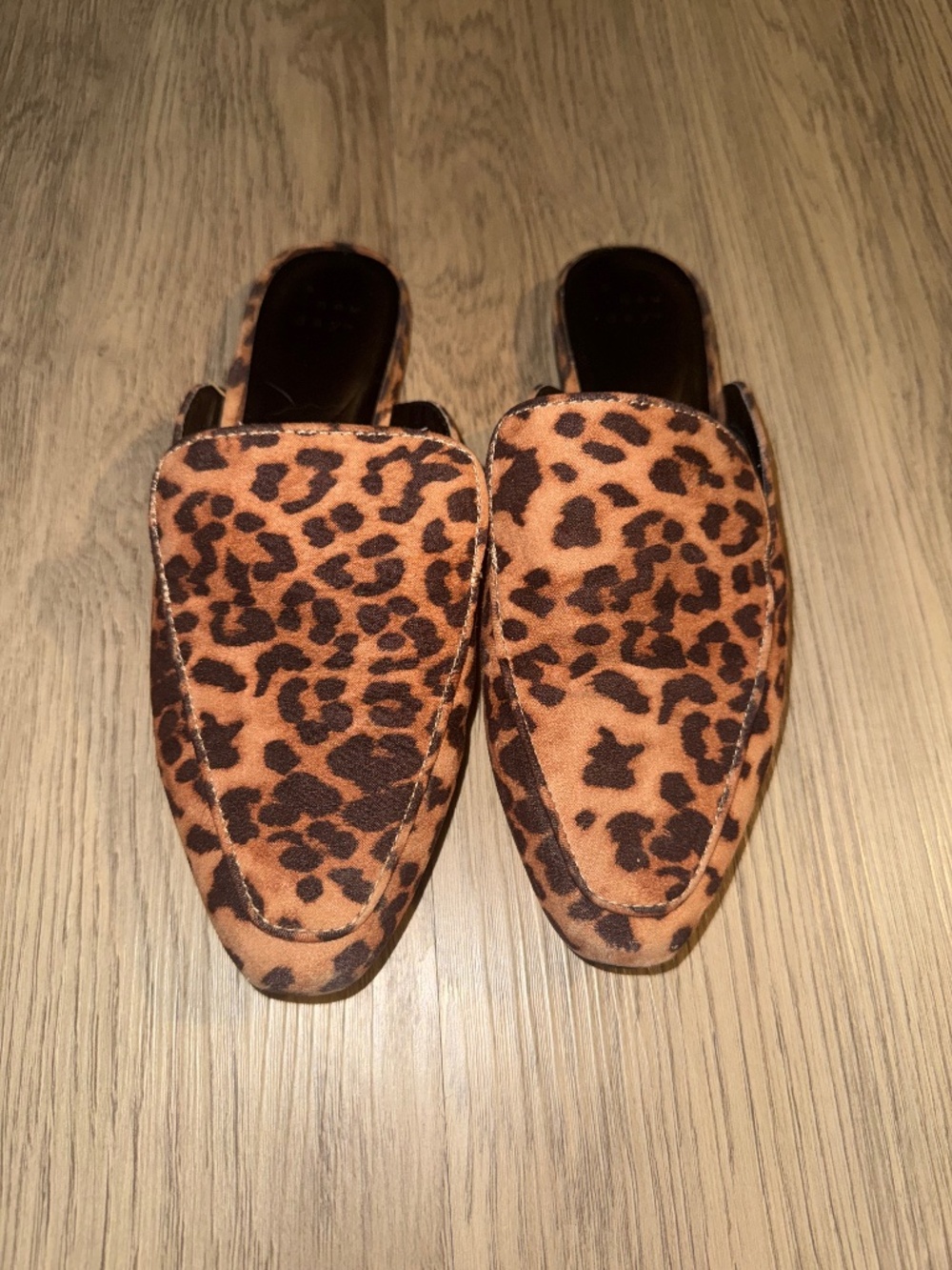 A New Day Leopard Cheetah Print Pointed Toe Mule Loafer Flats Women’s